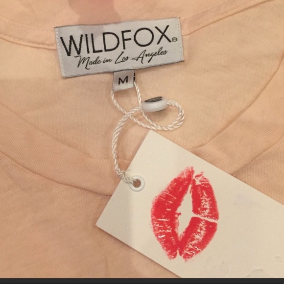 NWT Wildfox Light Pink Viva La Bedtime Crop Tee - Picture 6 of 8